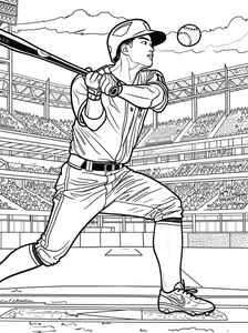 Baseball Coloring Page for Kids & Adults
