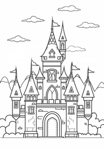 Castle Coloring Page