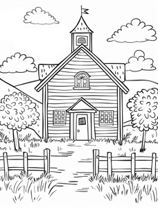 House Coloring Page