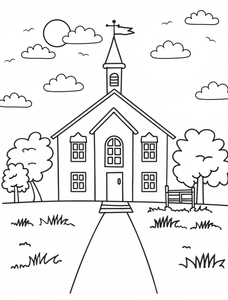 House Coloring Page