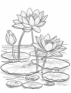 Lotus Coloring Page