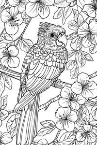 Parrot Coloring Page