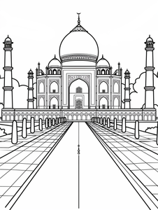 Taj Mahal Coloring Page