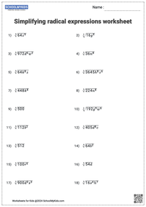 Simplifying Radical Expressions