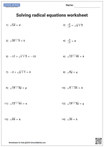 Solving Radical Equations