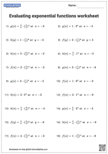 Evaluating Exponential Functions