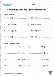 Converting feet and inches