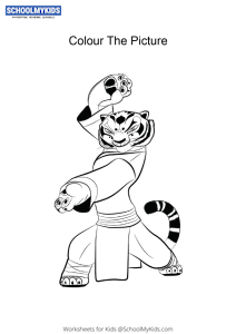 Master Tigress - Kung Fu Panda Coloring Pages worksheet for Preschool
