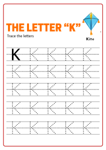 practice capital letter k uppercase letter tracing worksheets for