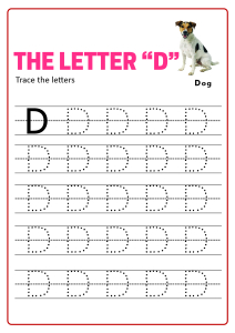 Capital Letter D - Practice Uppercase Letter Tracing Worksheets for