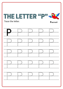 Practice Capital Letter P - Uppercase Letter Tracing Worksheets for