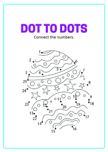 Connect The Dots Easter Egg Dot To Dot 1 To 25 Worksheets For Preschool Kindergarten Grade Art And Craft Worksheets Schoolmykids Com