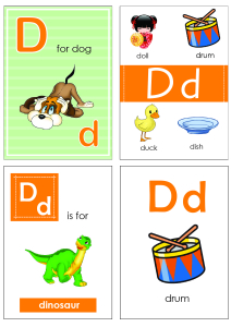 Alphabet Flash Cards - Flashcard Letter D worksheet for Preschool ...