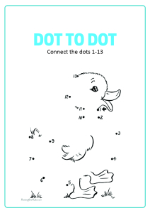Connect The Dots Duck Dot To Dot Worksheets For Preschool Kindergarten Grade Art And Craft Worksheets Schoolmykids Com