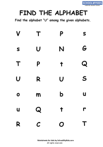 find the letter u find alphabets worksheets for