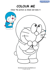Colour Me - Cartoon Doraemon Coloring Pages Worksheets for ...