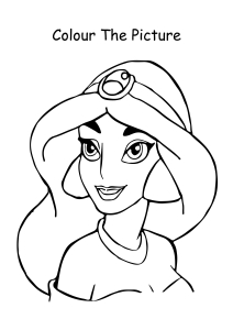 580  Jasmine Cartoon Coloring Pages  Latest Free