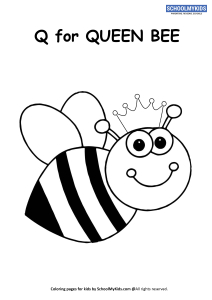queen bee coloring page