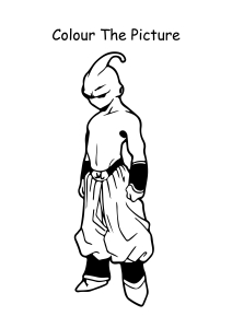 majin buu from dragon ball z coloring pages worksheets for first second third fourth fifth grade art and craft worksheets schoolmykids com