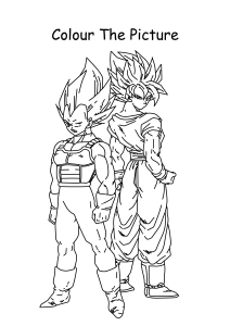 Son Goku And Vegeta From Dragon Ball Z Coloring Pages Worksheets For First Second Third Fourth Fifth Grade Art And Craft Worksheets Schoolmykids Com