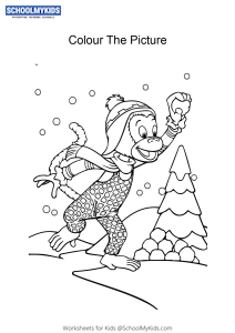 Martha Monkey Plays with Snow - Noddy Toyland detective coloring pages ...