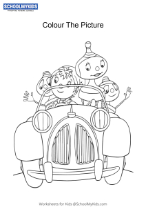 Noddy Driving - Noddy colouring pages worksheet for Preschool ...