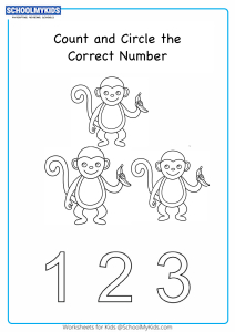 counting number up to 3 worksheets for preschool kindergarten grade math worksheets schoolmykids com
