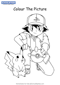 pokemon coloring pages ash