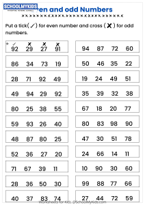 Identify Odd and Even Numbers worksheet for Second,First,Third Grade ...