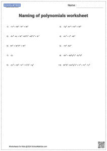 Naming Polynomials