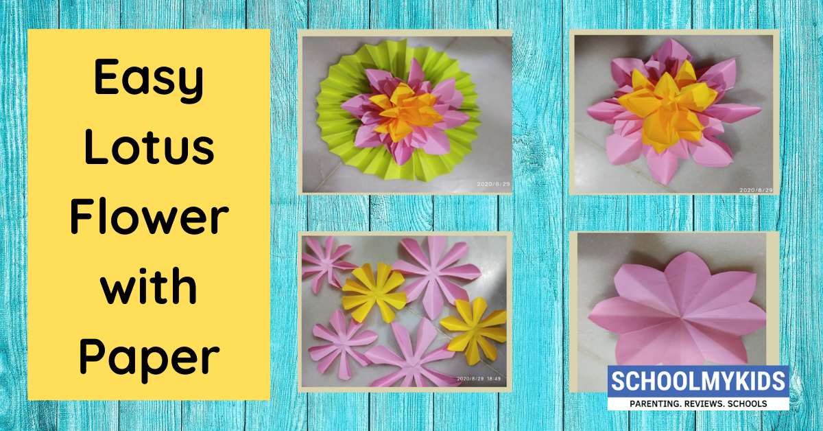 lotus easy origami flower for kids