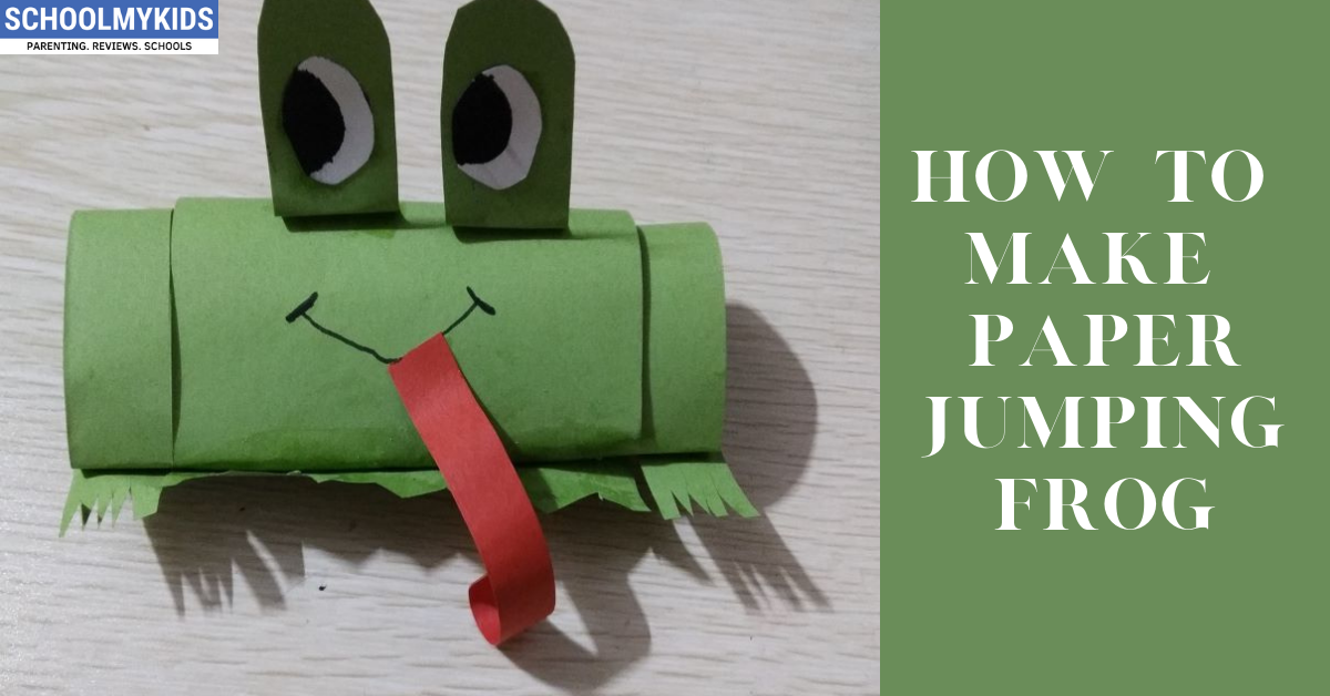 paper craft jumping frog clipart