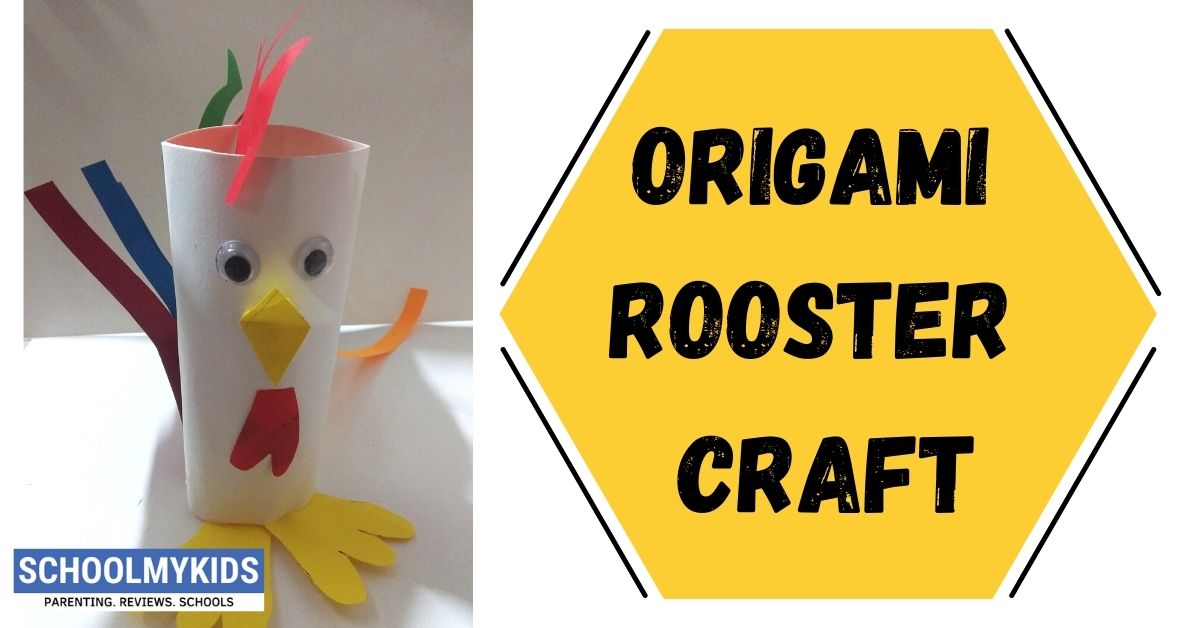 How to Make Origami Rooster Craft | SchoolMyKids
