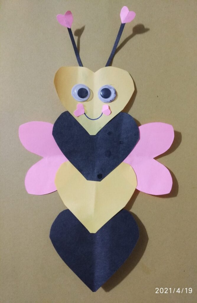 3D Honey Bee Paper Craft for kids - SchoolMyKids